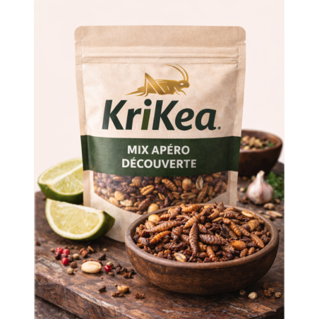 Mix 5 Insectes Comestibles 25g | Pack Découverte | KriKea