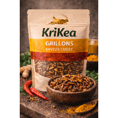Grillons Curry 25g - Insectes Comestibles Épicés | Krikea
