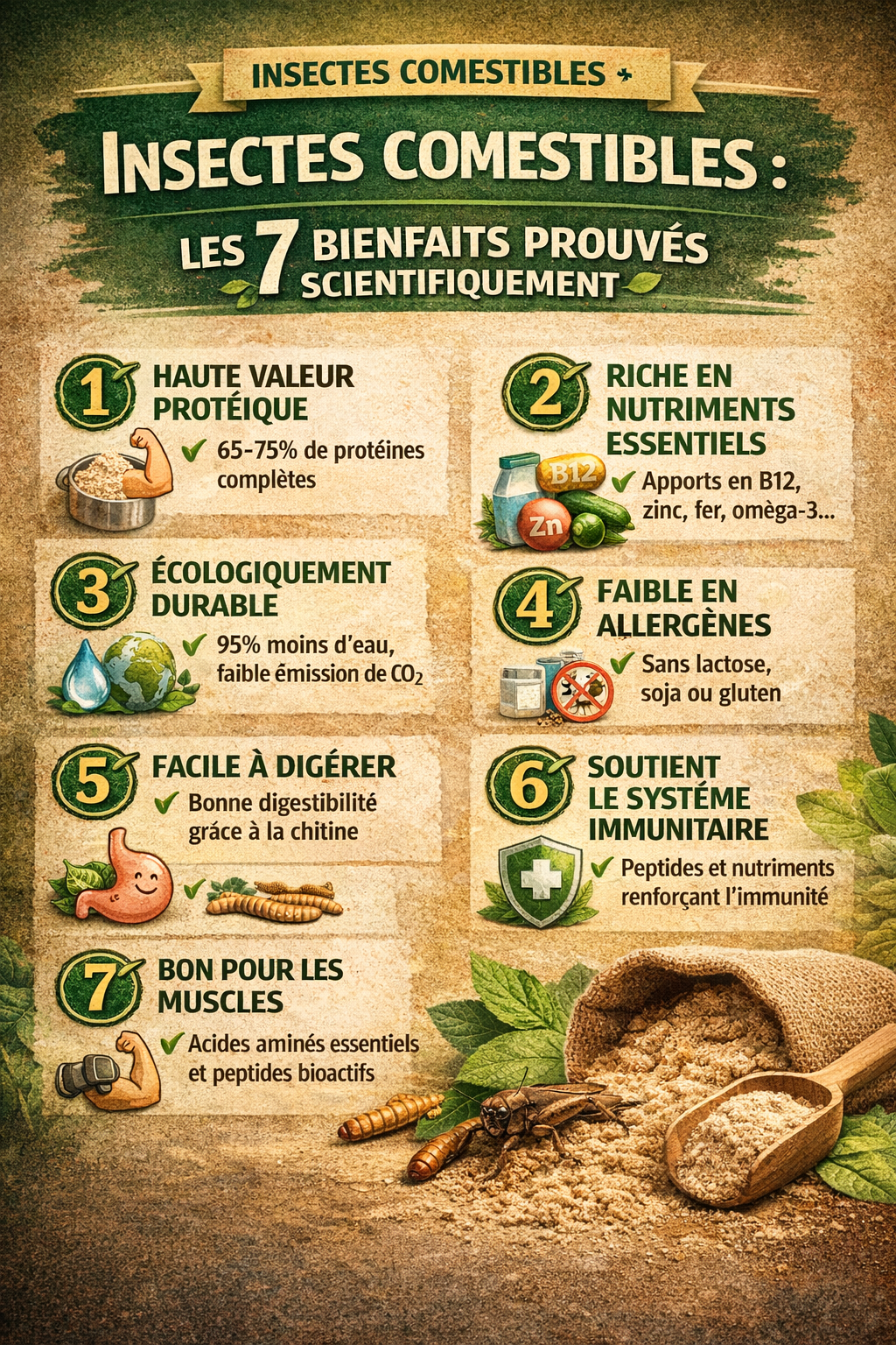 Insectes Comestibles : Les 7 Bienfaits Prouvés Scientifiquement