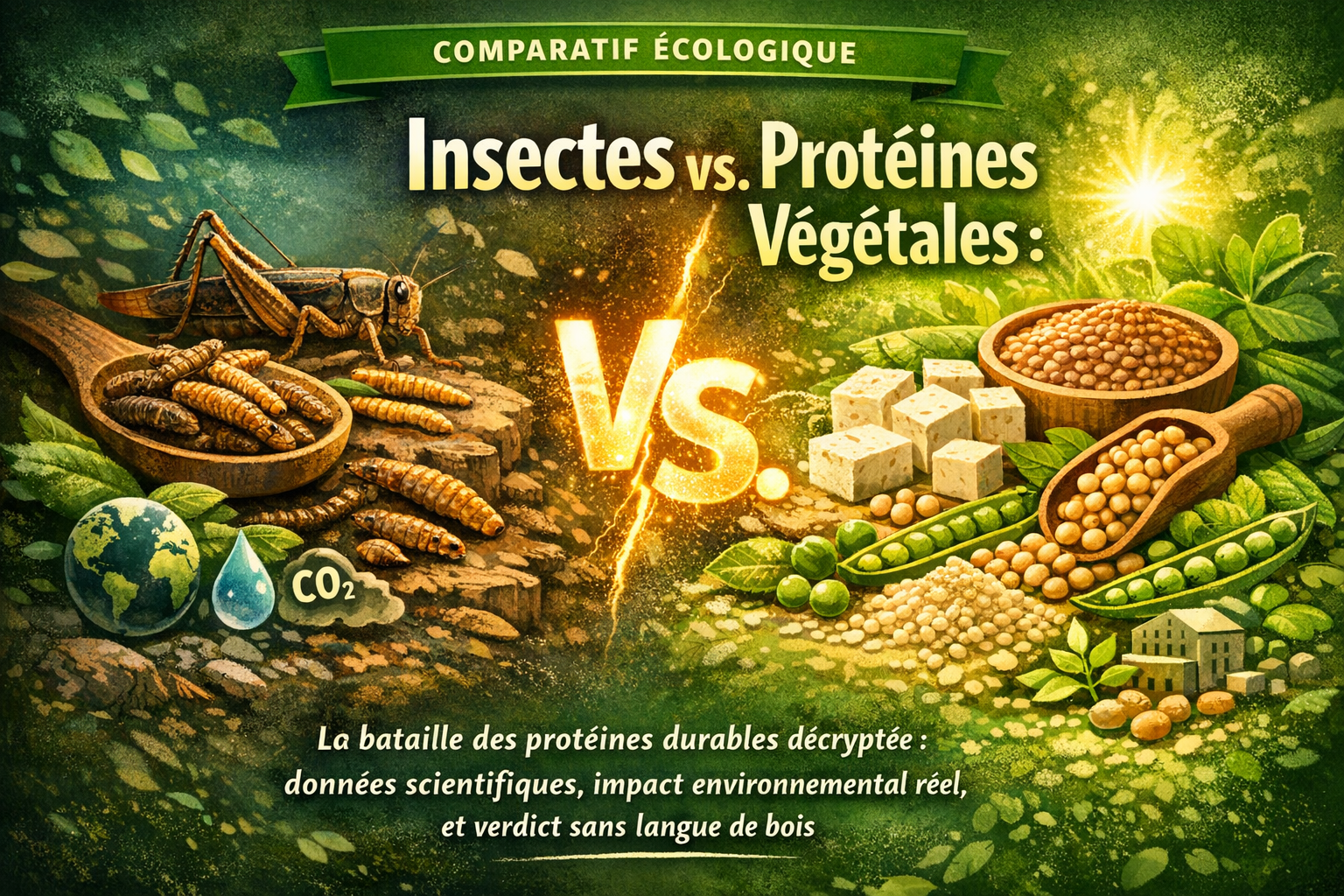 Insectes VS protéines Végétales : Quel est le meilleur choix écologique ?