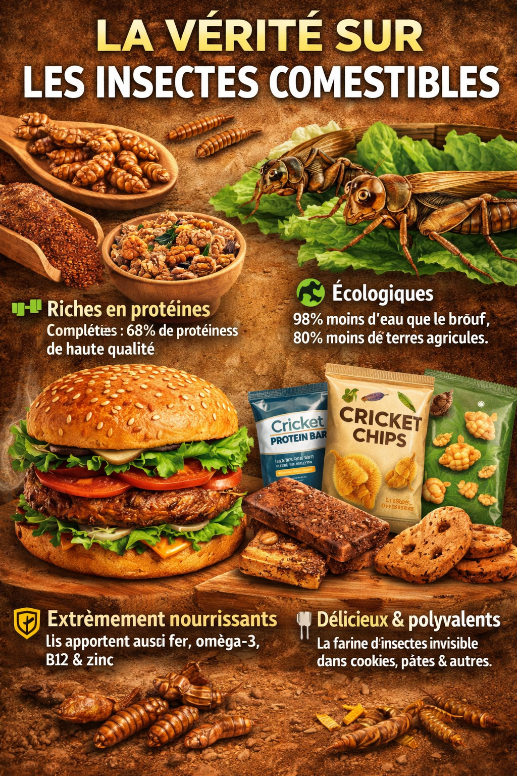 Insectes comestibles : 5 idées reçues (et la vérité scientifique)"